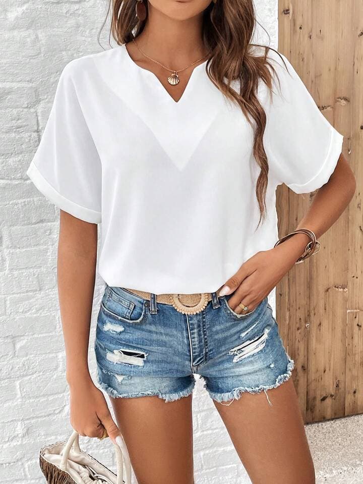 Blusa blanca lisa